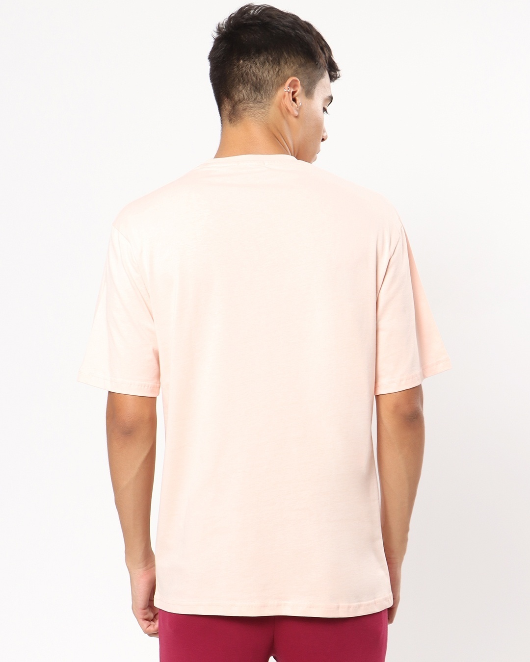 Shop Men's Pink Oversized T-shirt-Design