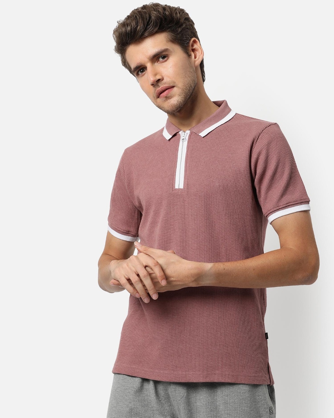 mens pink nike polo shirt