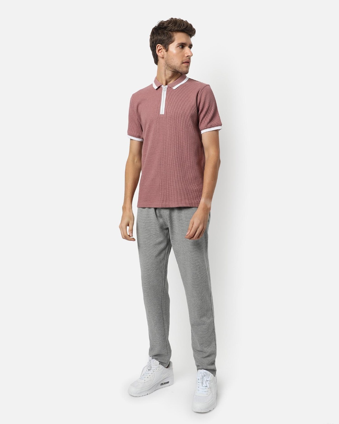 mens pink nike polo shirt