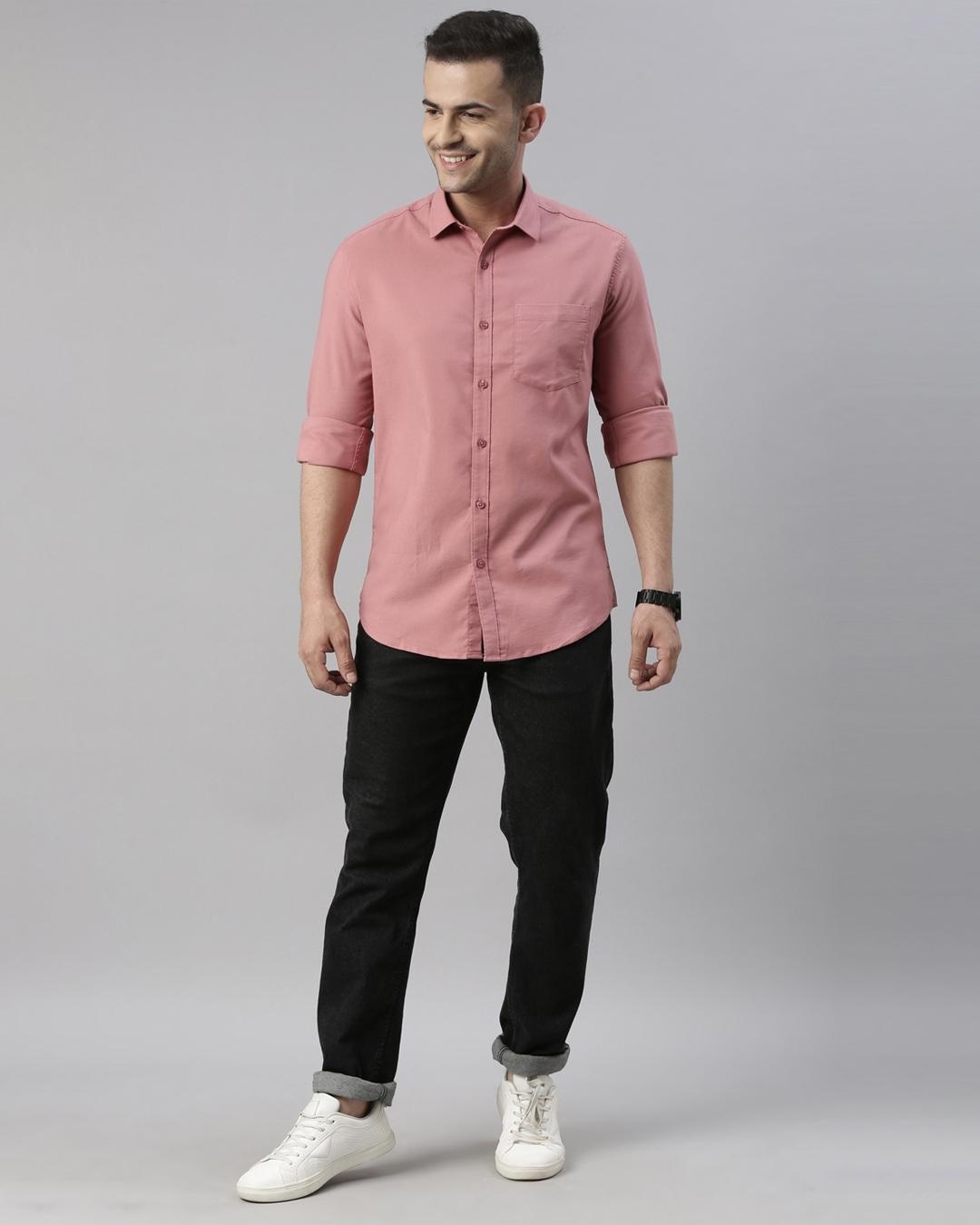 Shop Men's Pink Slim Fit Shirt
