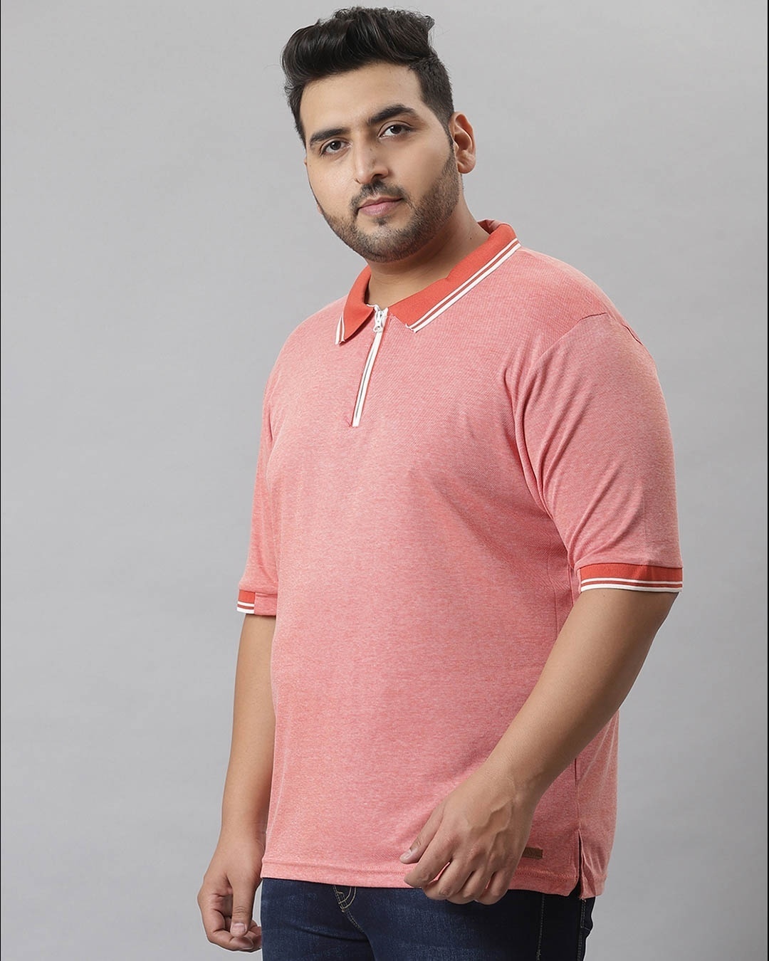 Shop Men's Pink Stylish Half Sleeve Casual T-shirt-Design