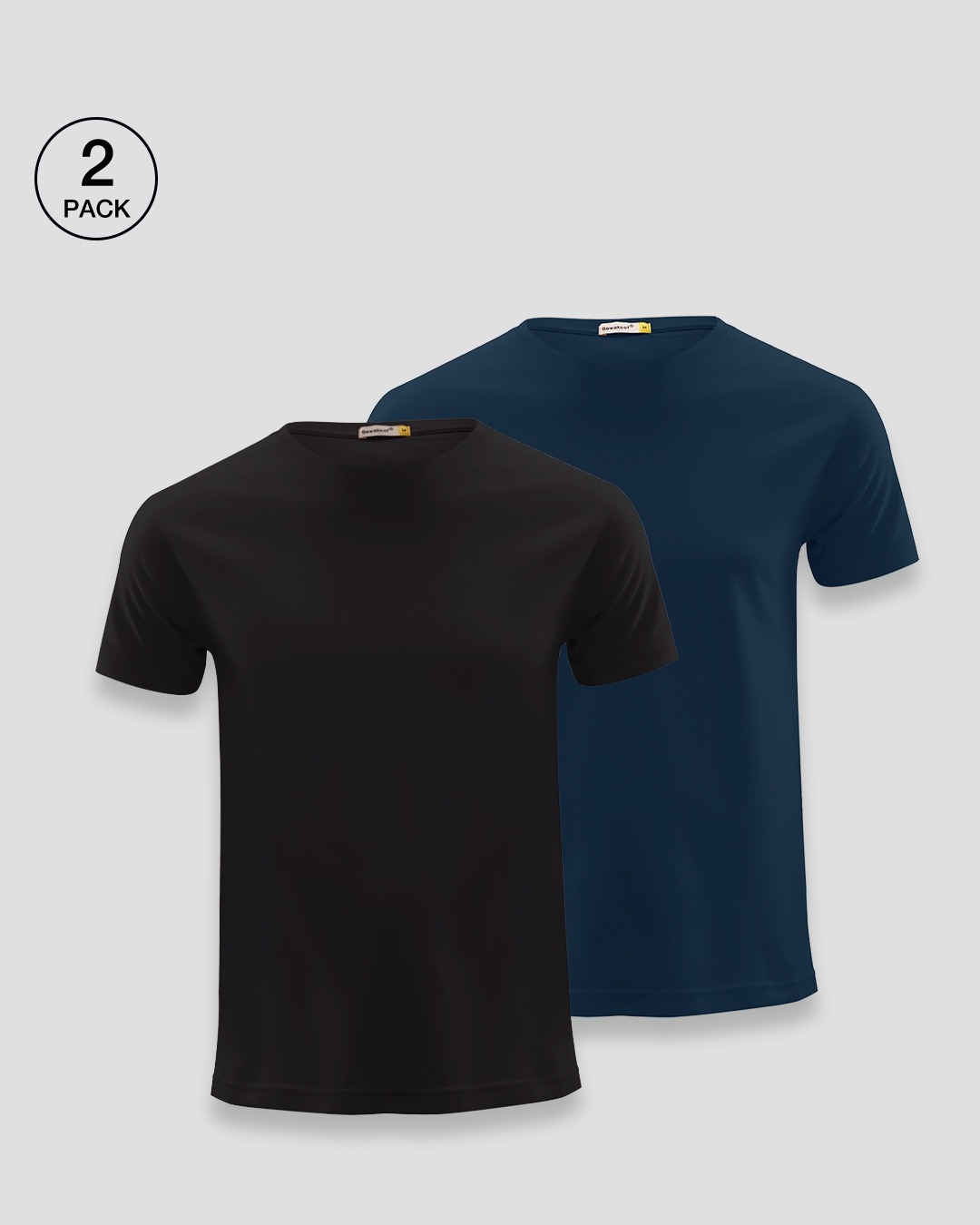 Shop Men's Black and Blue T-shirt Pack of 2-Front