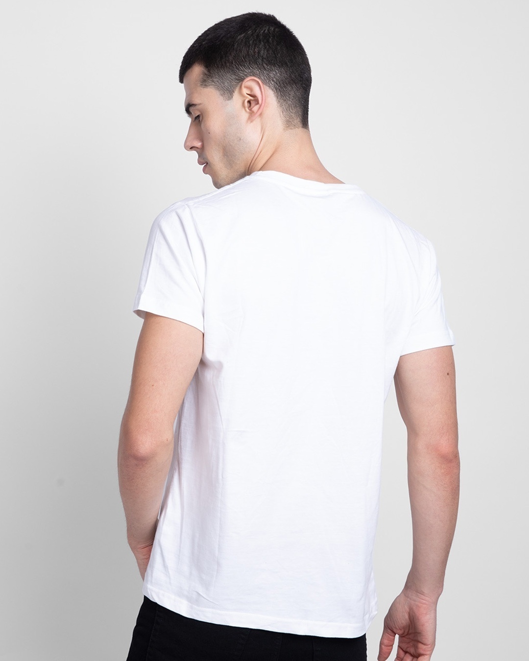 Shop Men's Plain Half Sleeve T-Shirt Pack of 3(Black, White & Neon Green)