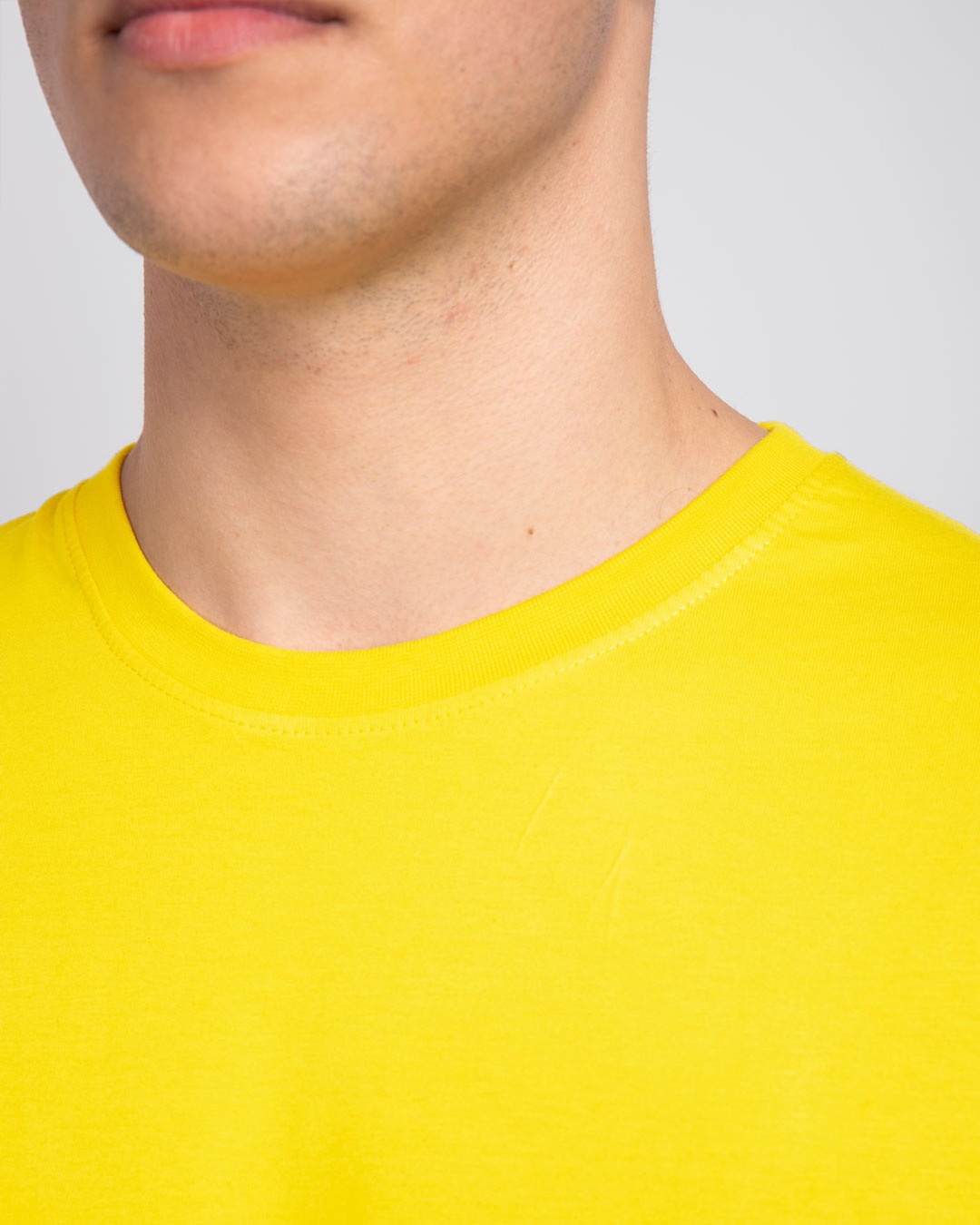 Shop Men's Plain Half Sleeve T-Shirt Pack of 3(Black, White & Pineapple Yellow)