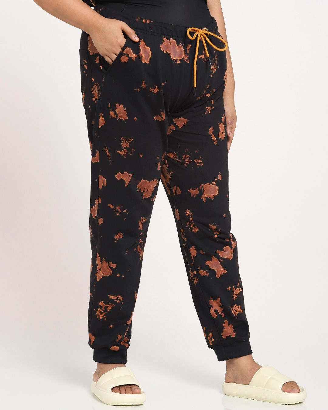 yellow tie dye joggers