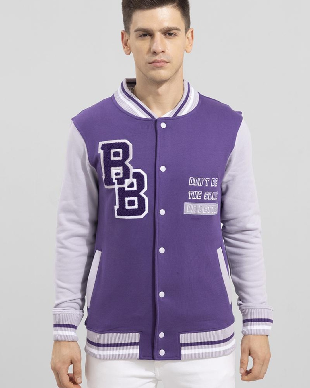 Baseball Jacket - Dark purple - Men