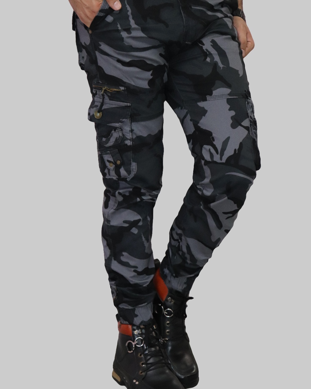 Buy Men's Purple Camouflage Printed Cargo Pants Online at Bewakoof