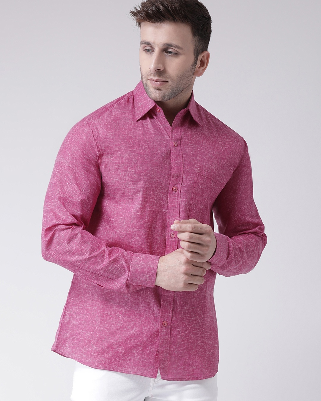 Shop Men's Purple Casual Shirt-Back