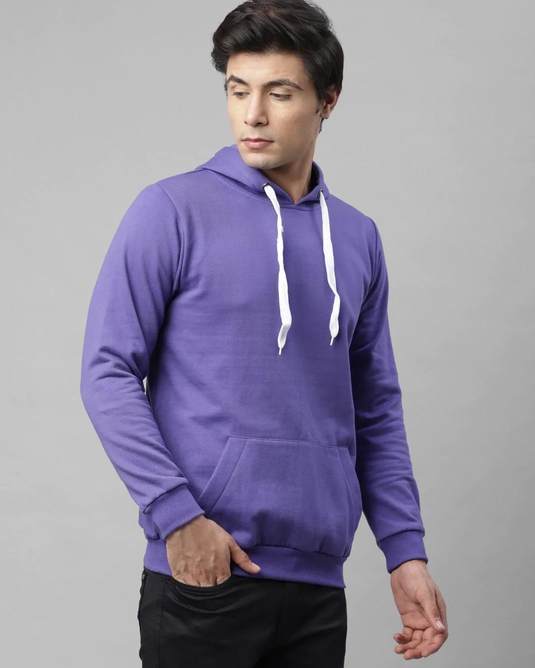 Buy Men's Purple Hoodie Online at Bewakoof