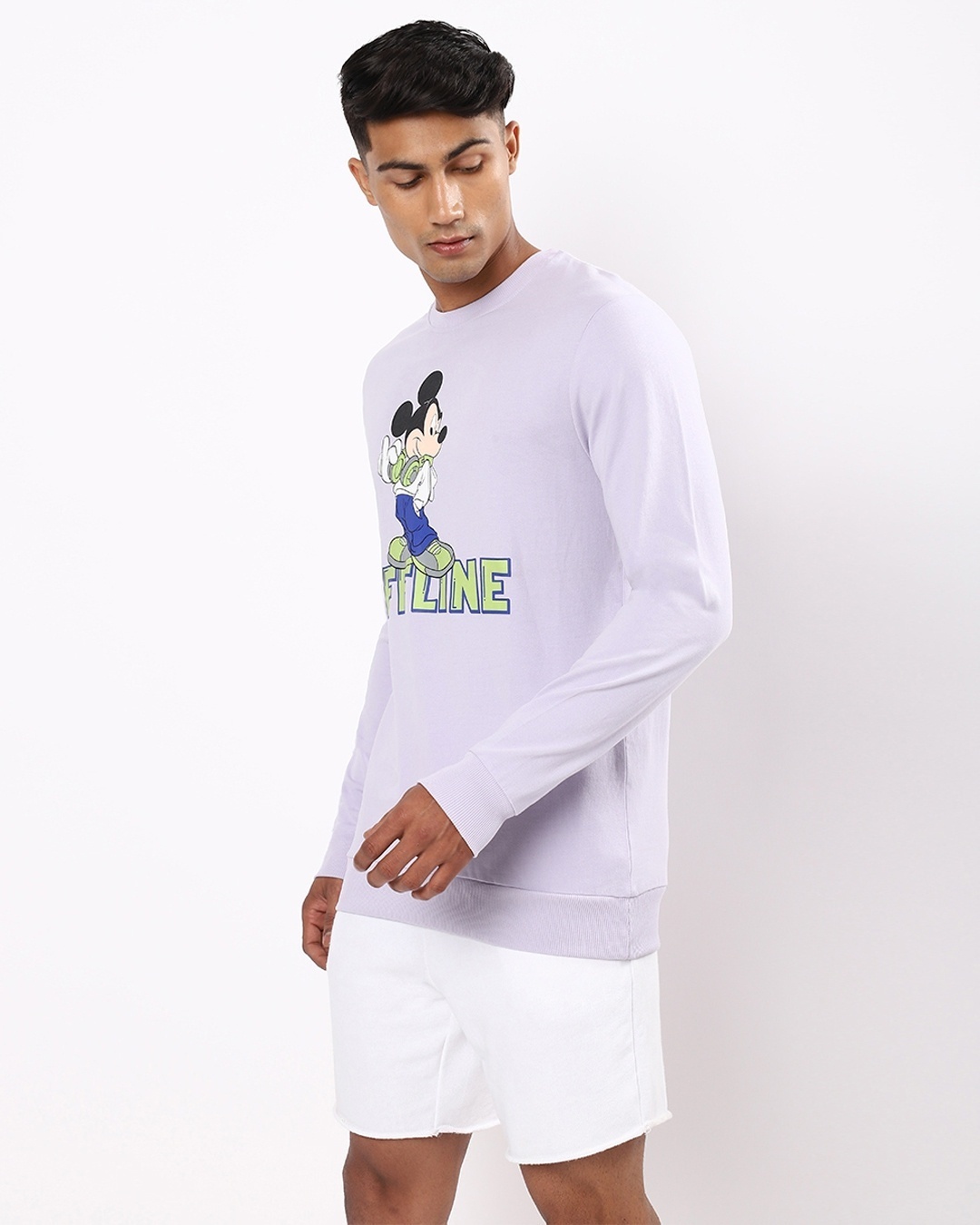 Shop Men's Purple Mickey Offline Sweatshirt-Back
