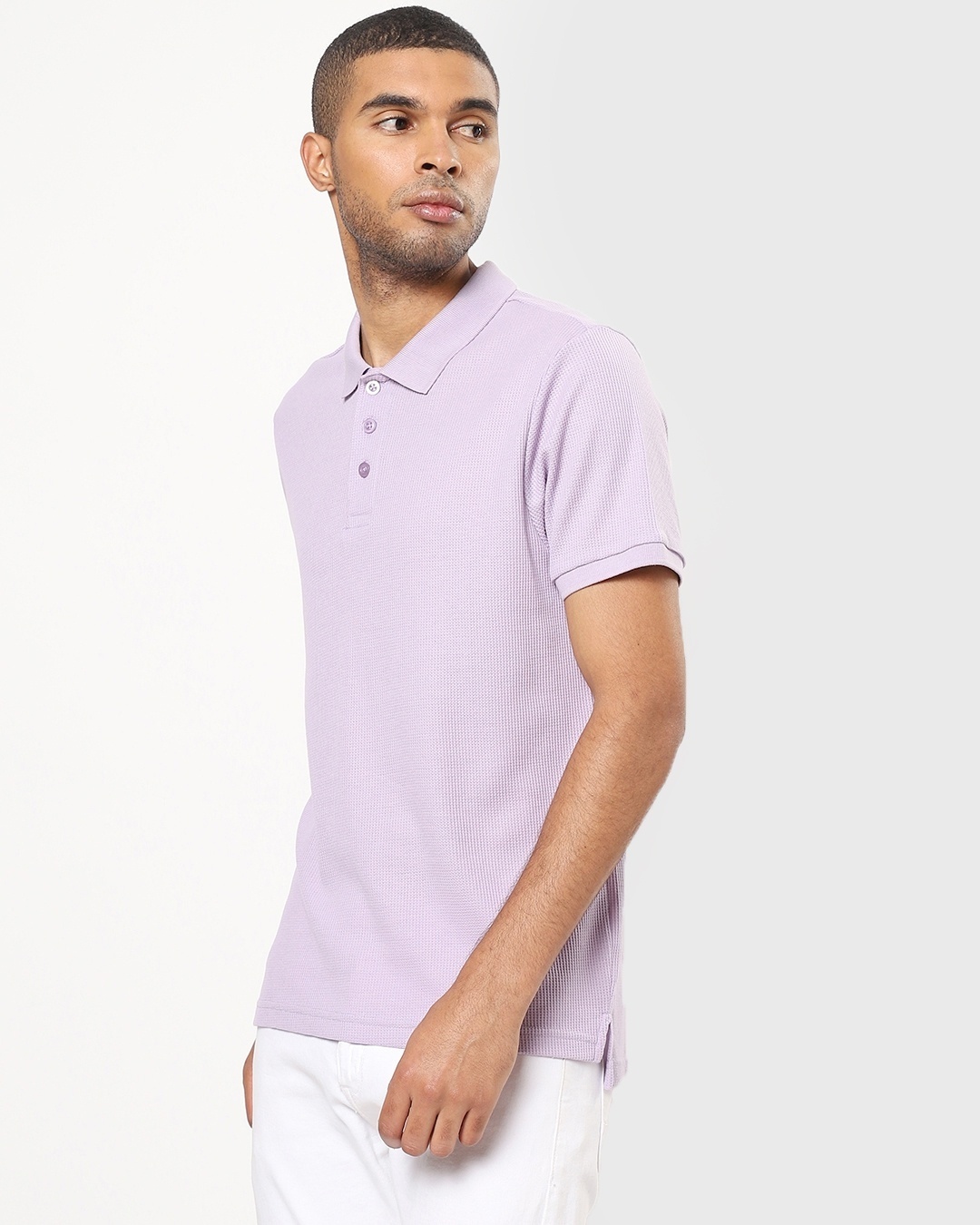 Shop Men's Purple Polo T-shirt-Back