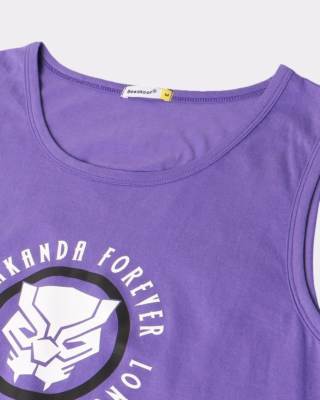 Shop Men's Purple Wakanda Forever Chest Printed Vest