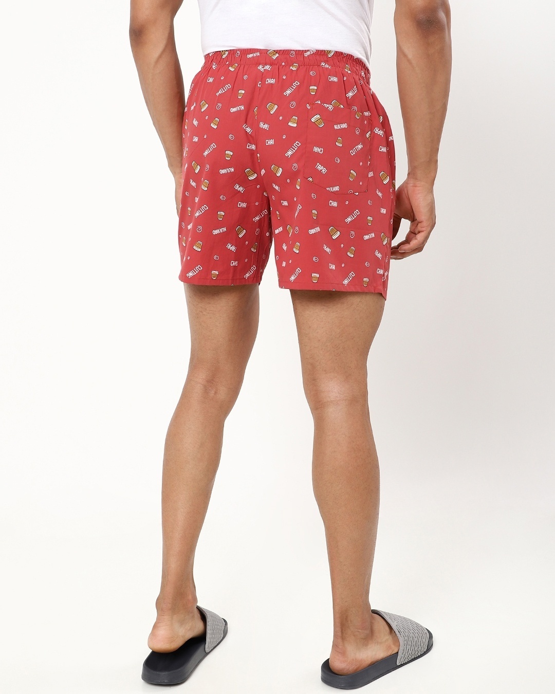 Shop Men's Red All Over Chai Printed Boxers-Full