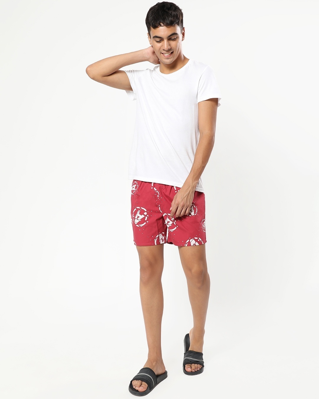 Shop Men's Red Avengers All Over Printed Boxers-Full