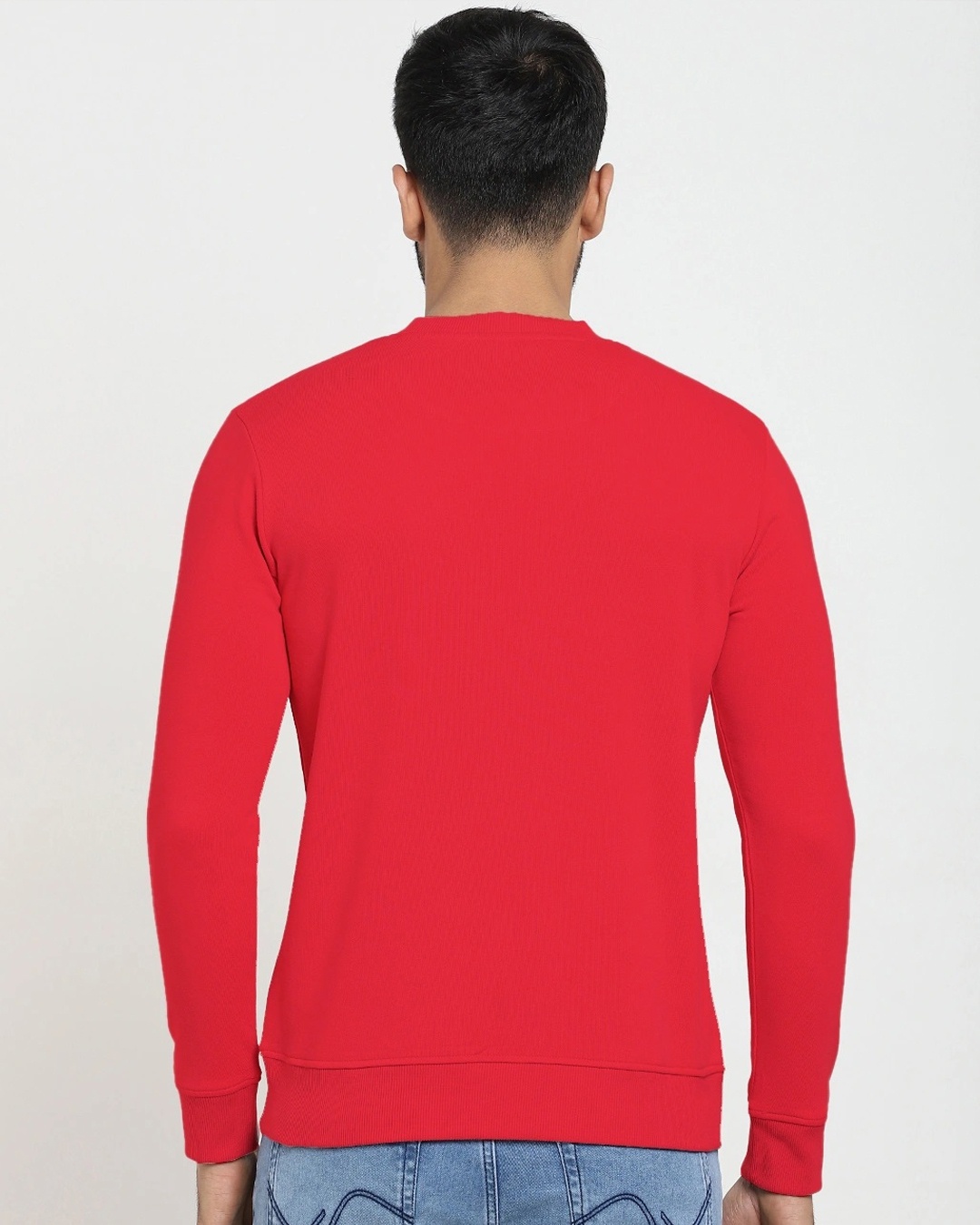 Shop Men's Red Biker Bro Sweatshirt-Back