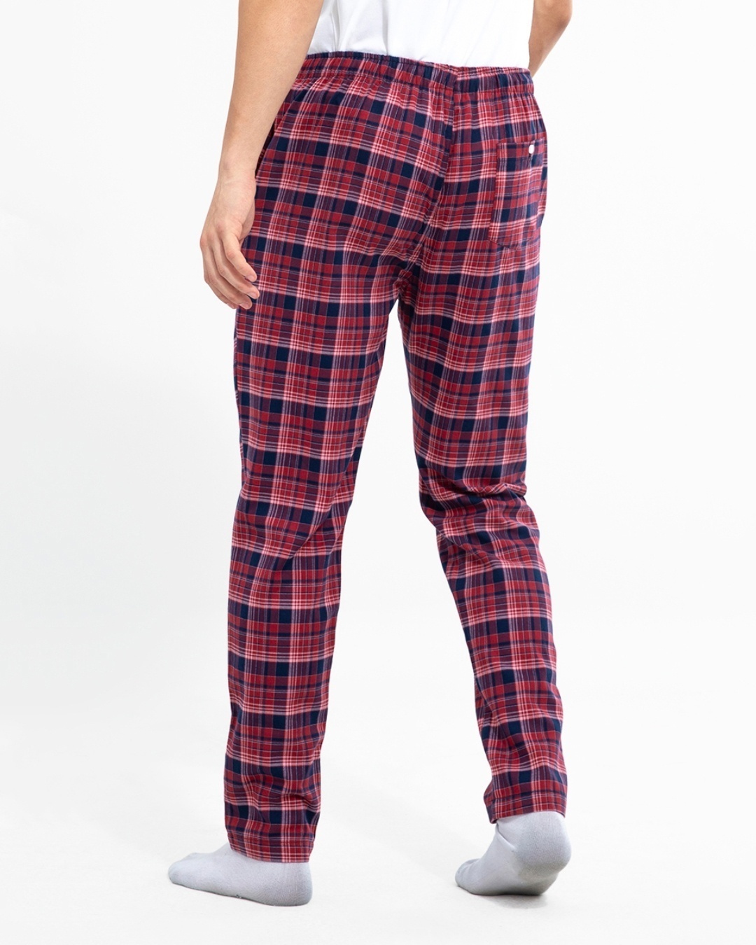 Shop Men's Red & Blue Checked Cotton Pyjamas-Design