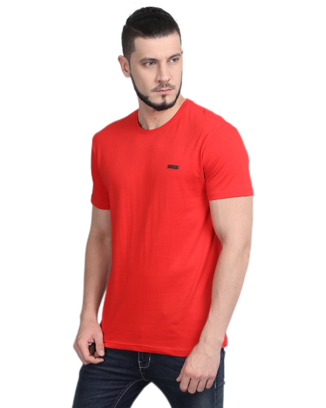 Shop Men's Red Casual T-shirt-Back