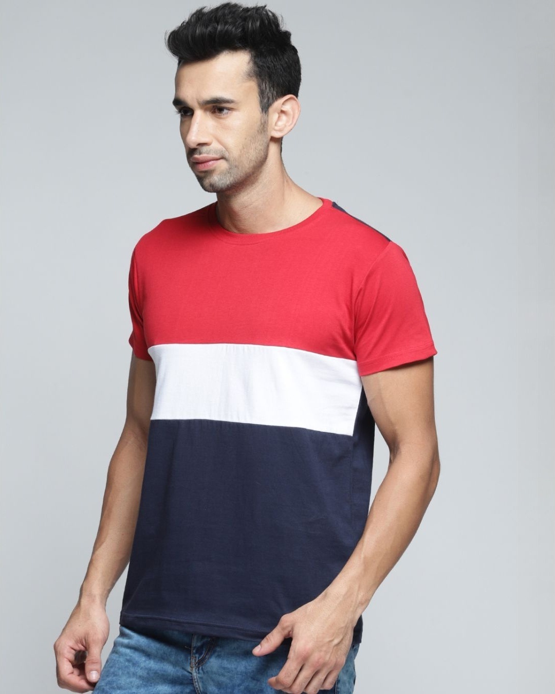 Shop Men's Red Colourblocked T-shirt-Design