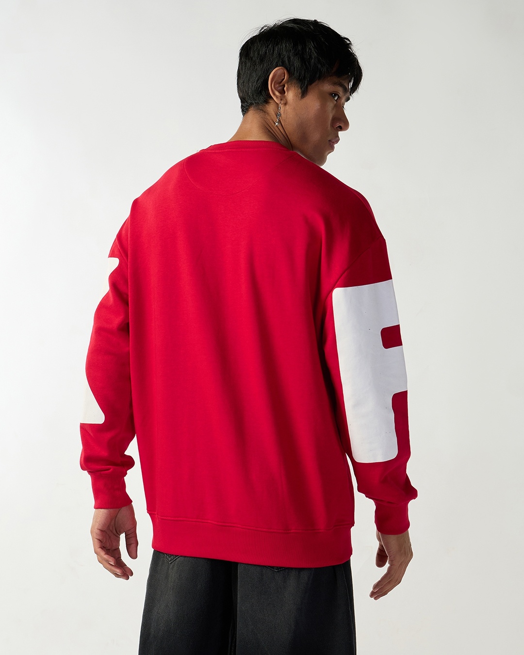 Men's Brand Logo Printed Sweaters,Red main image 1