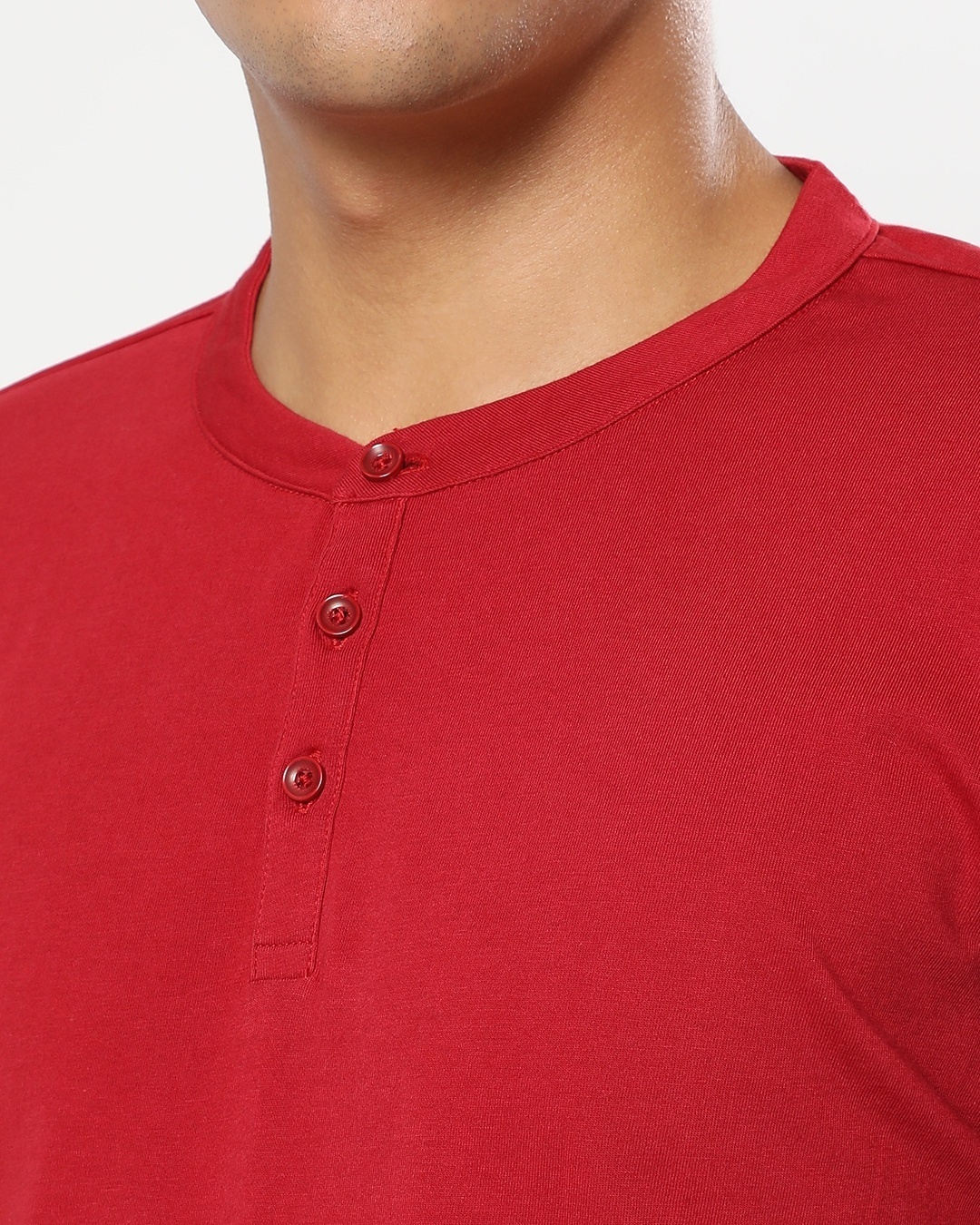 Shop Men's Red Henley T-shirt