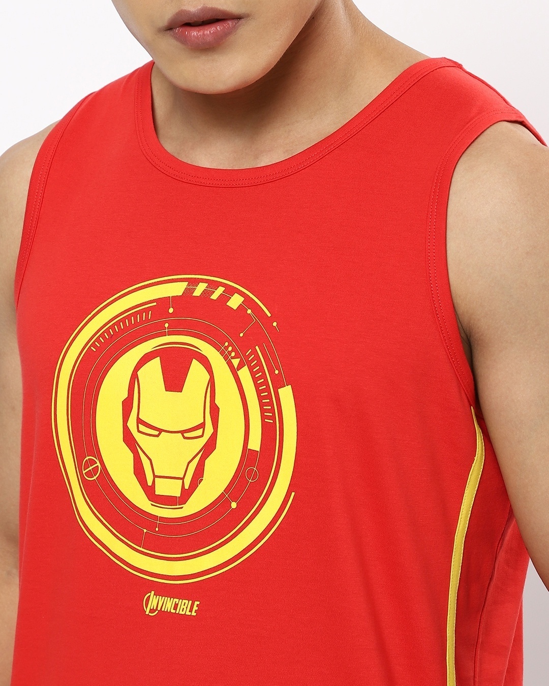 Shop Men's Red Iron Man Chest Printed Vest