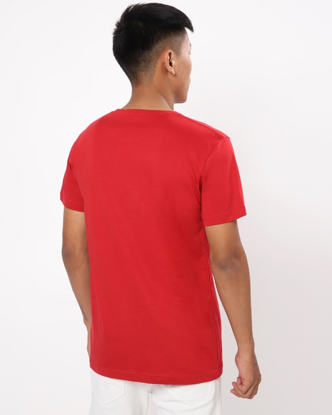 Shop Men's Red Mumbai City Typography T-shirt-Full