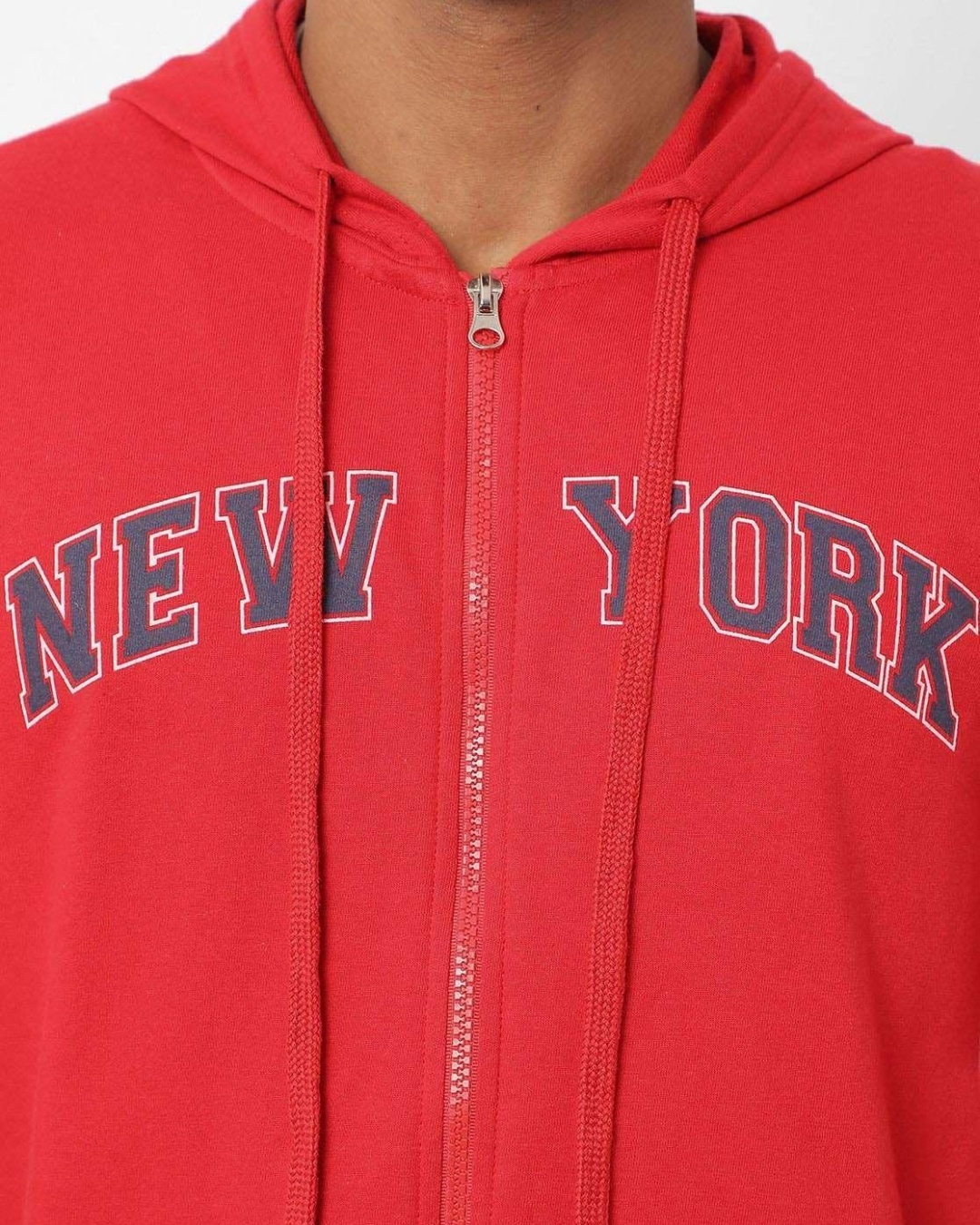Buy Men's Red New York Typography Hoodie for Men Red Online at Bewakoof