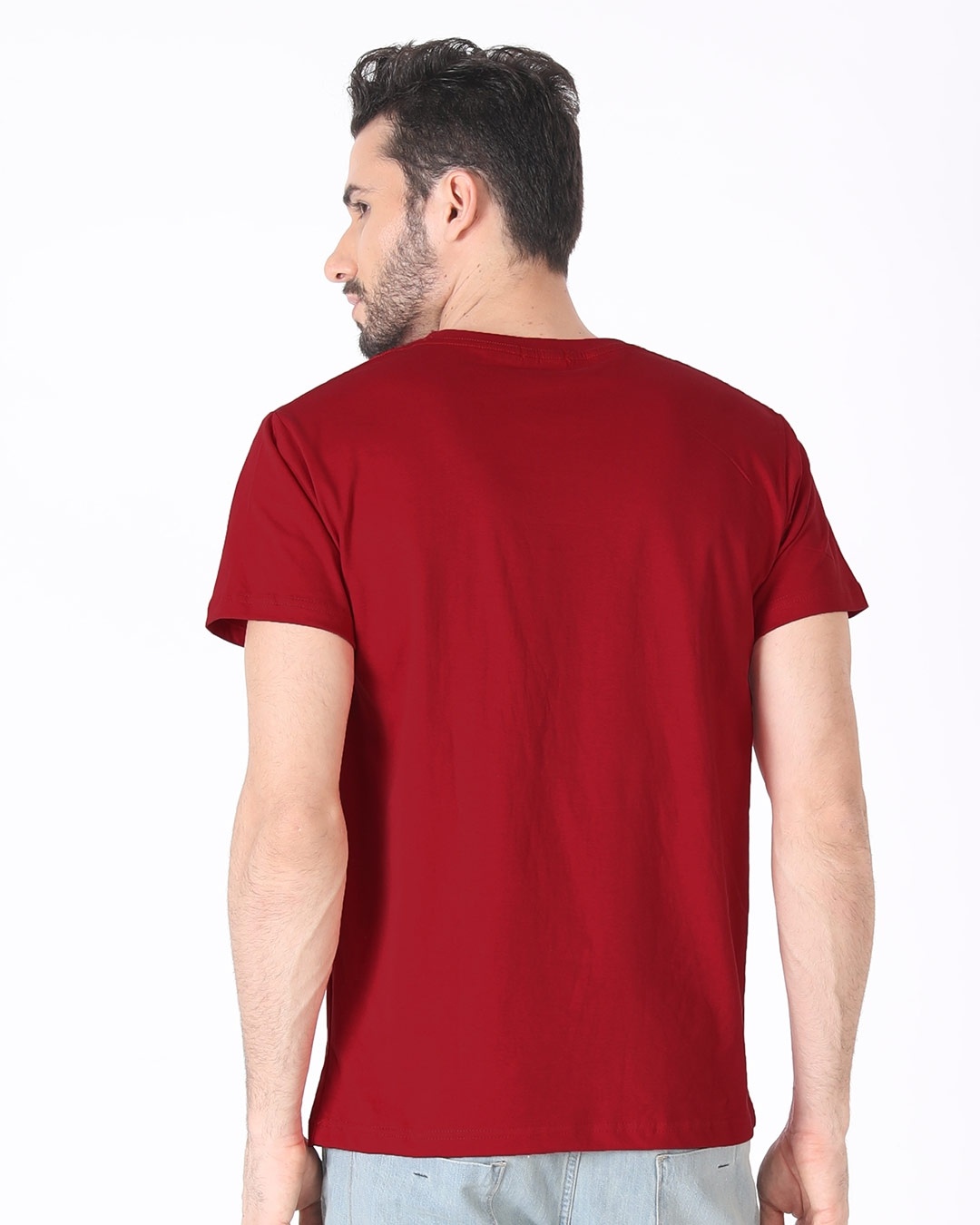 Shop Men's Red Sab Moh Maya Hai Vintage Typography T-shirt-Back