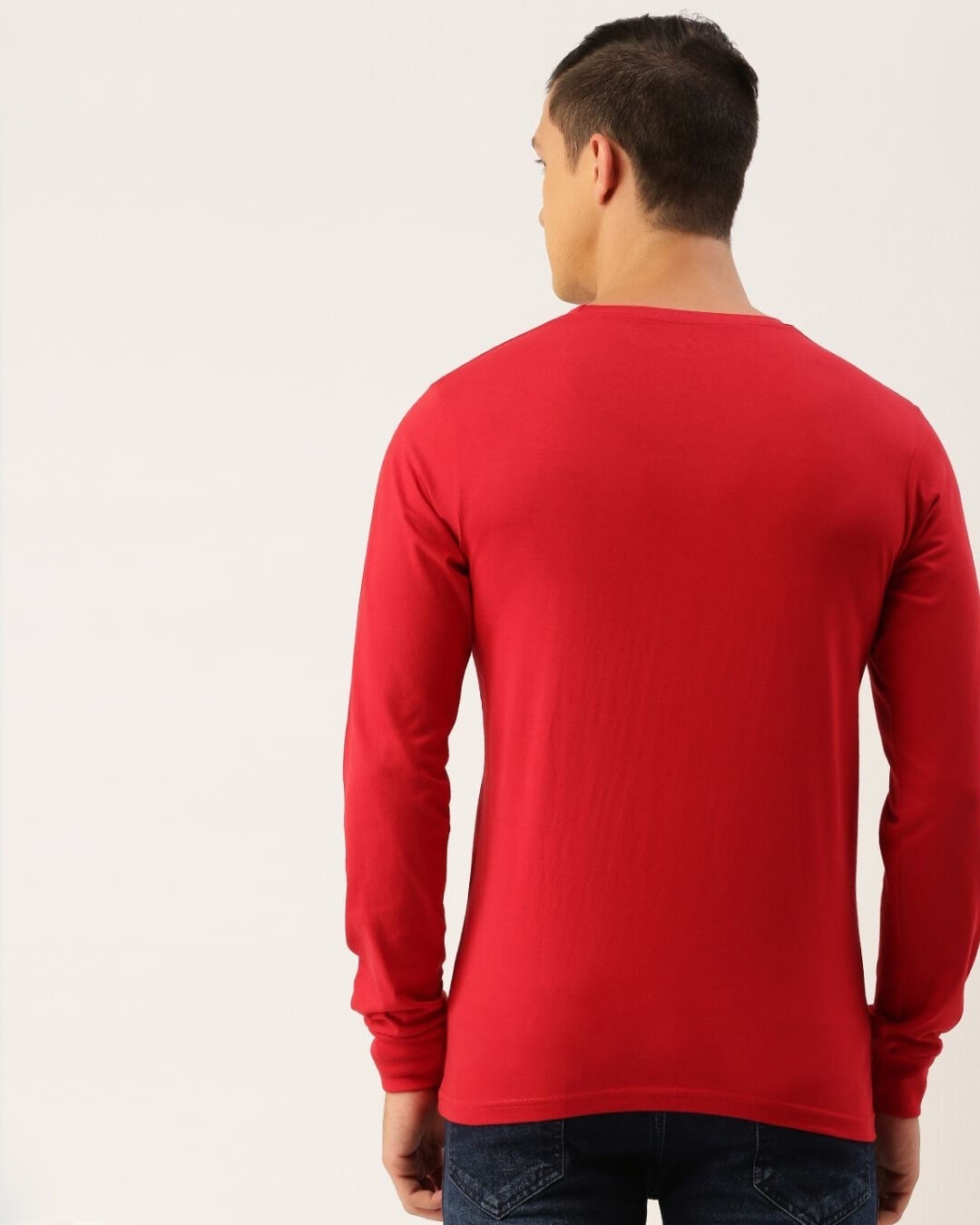 Shop Men's Red Striped T-shirt-Back