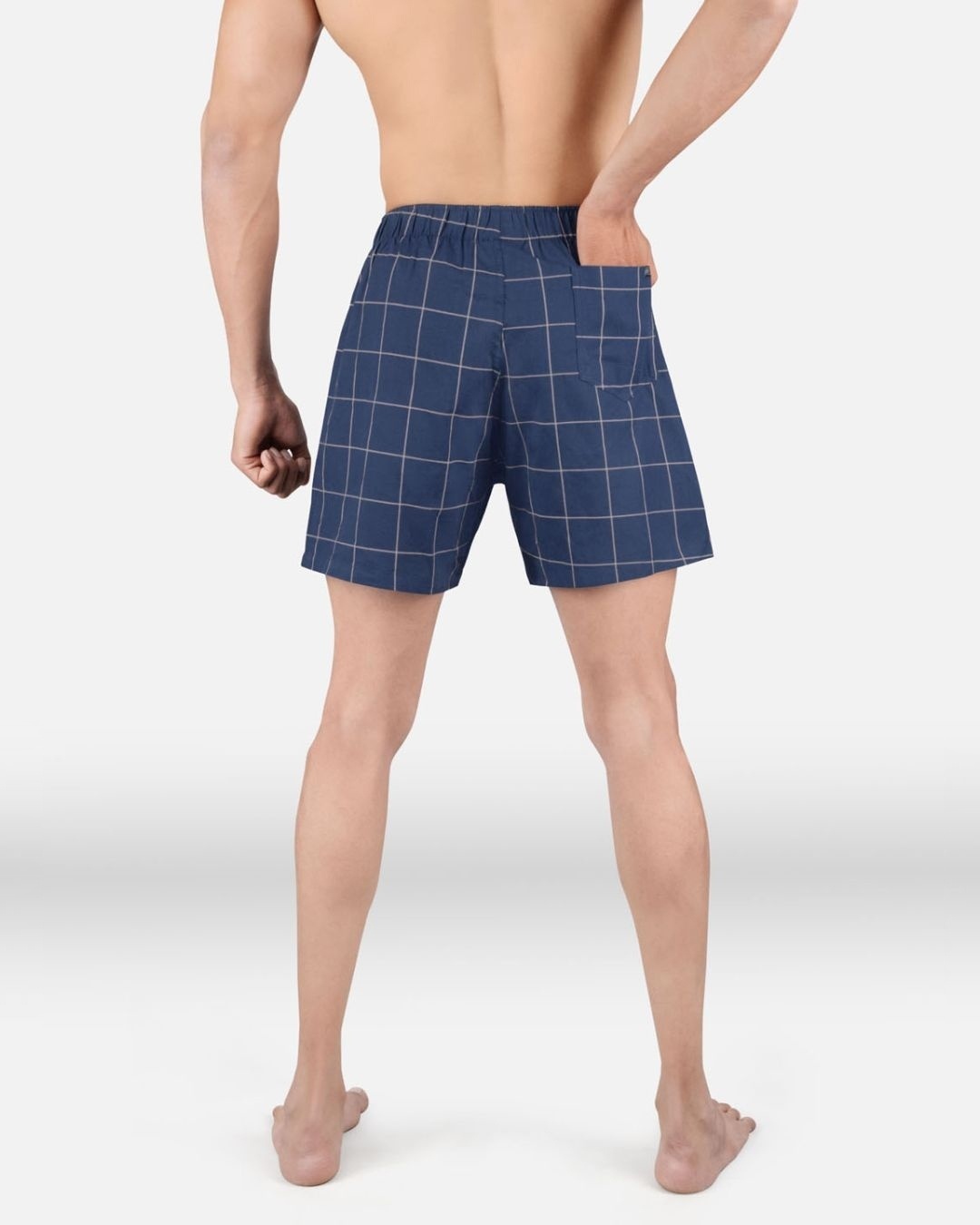 Shop Men's Red Super Combed Cotton Checkered Boxer (Pack of 3)-Design