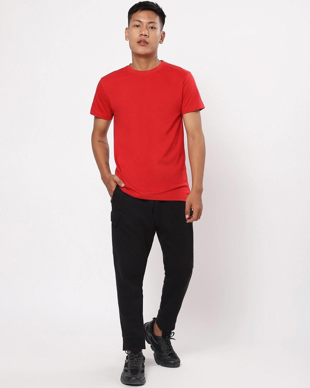 Shop Men's Red T-shirt-Full