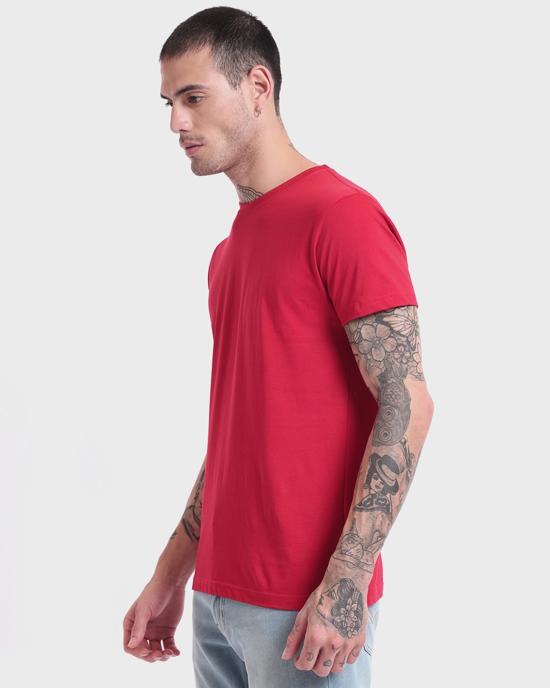 Buy Men's Red T-shirt Online at Bewakoof