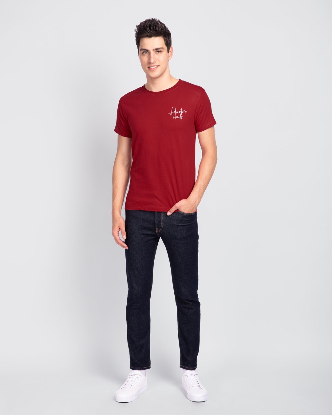 Shop Men's Red The Best is Yet To Come Printed T-shirt-Full