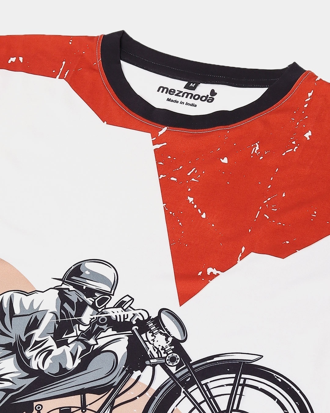 Shop Men's Red & White Bullet Rider Graphic Printed T-shirt
