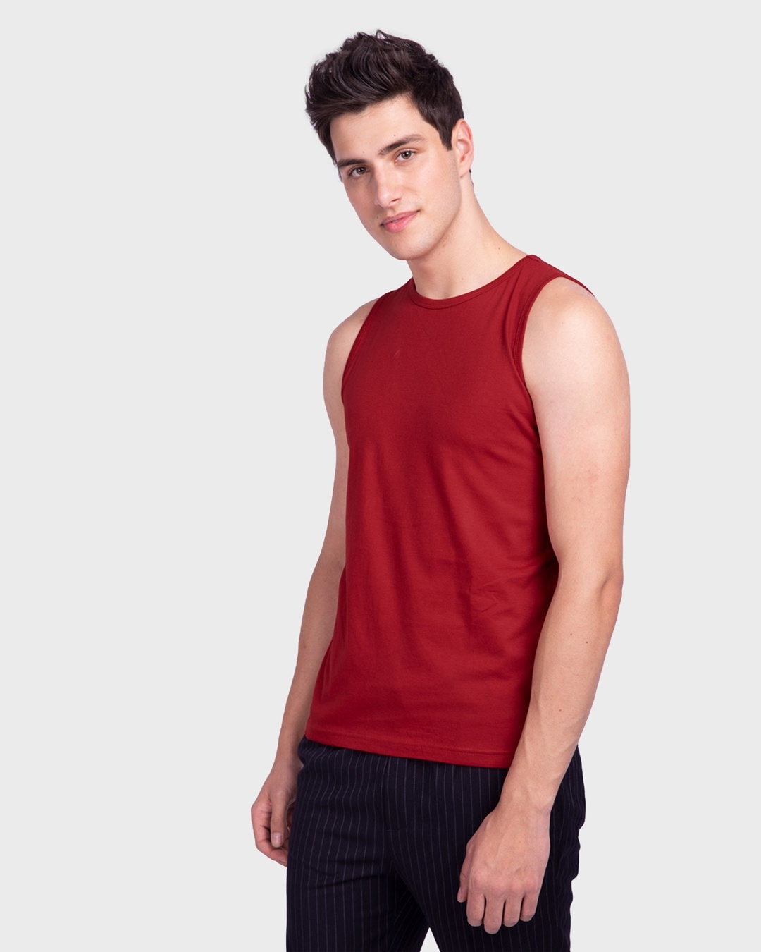 Shop Men's Round Neck Vest Pack of 2 (Red & Red)-Design