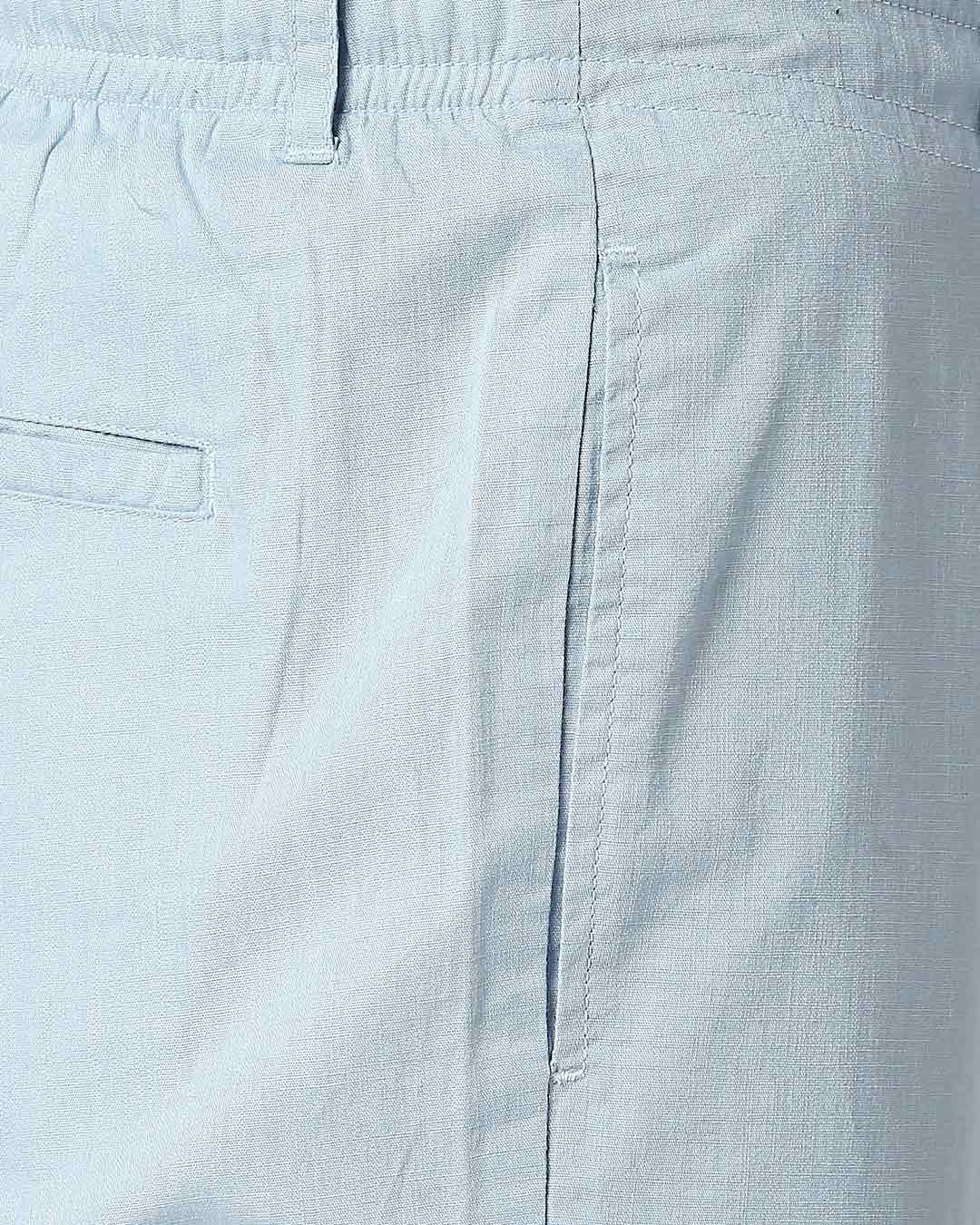 Shop Men's Sky Blue Cotton Jogger Pants