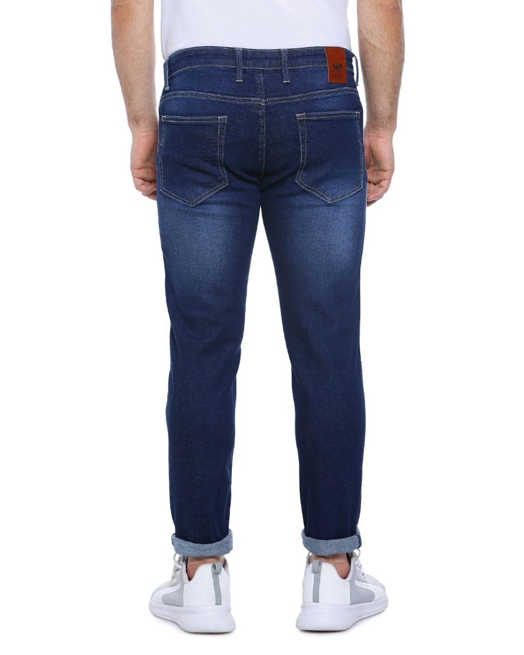 Shop Men's Slim Fit Solid Side Striped Stretch Stylish New Trends Blue Denim Jeans-Design