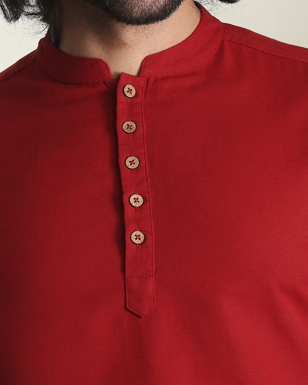 Shop Men's Solid Maroon Long Kurta