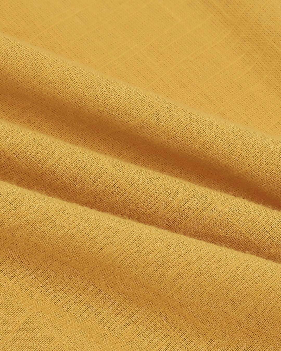 Shop Men's Solid Mustard Long Kurta