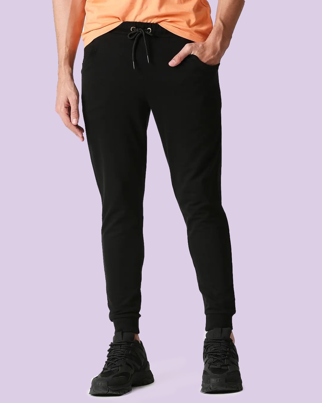 Black Sweatpants for Tall Guys: Men's Tall Fleece Black Jogger