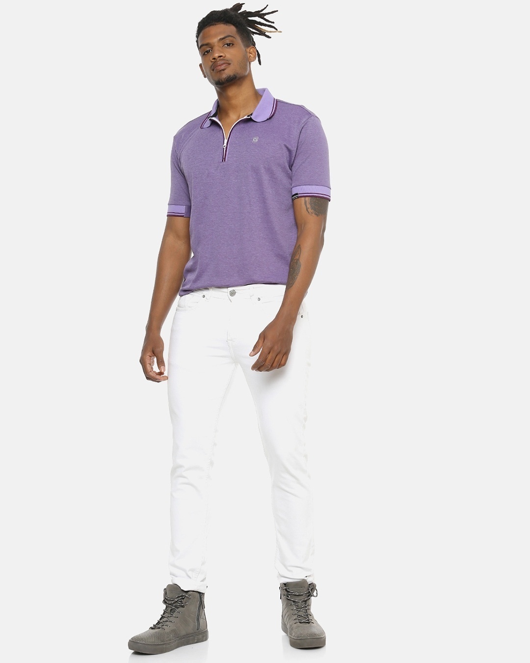 Shop Men's Stylish Casual Polo T-Shirt-Full