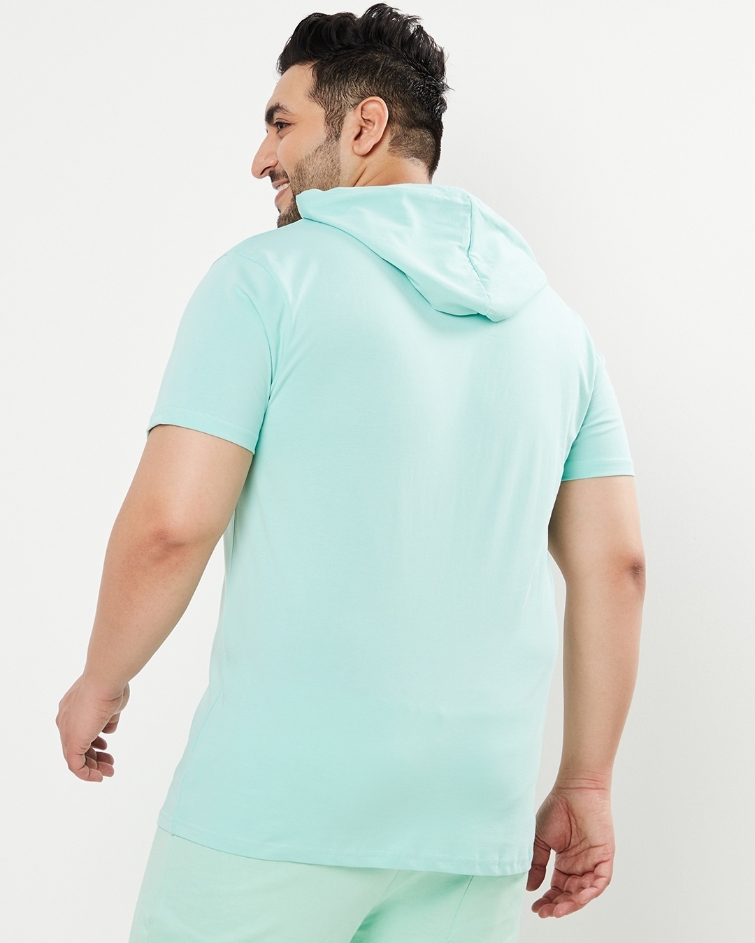 Shop Men's Sun-Kissed Green Plus Size Hoodie T-shirt-Design