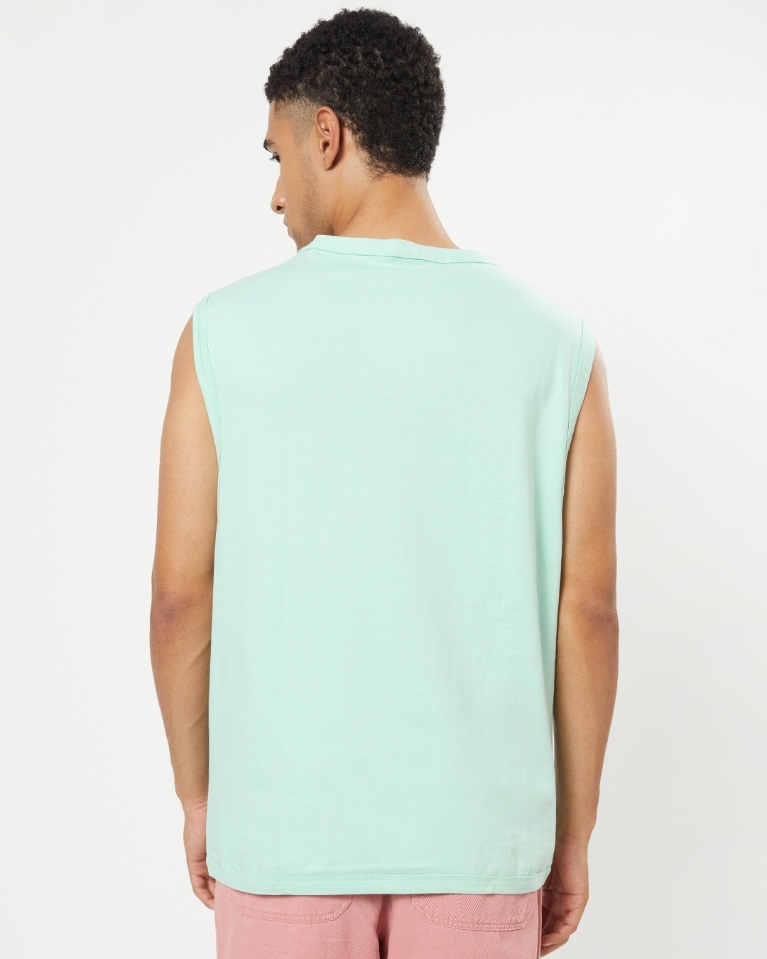 Shop Men's Sun-Kissed Green Vent Oversized Fit Vest-Design