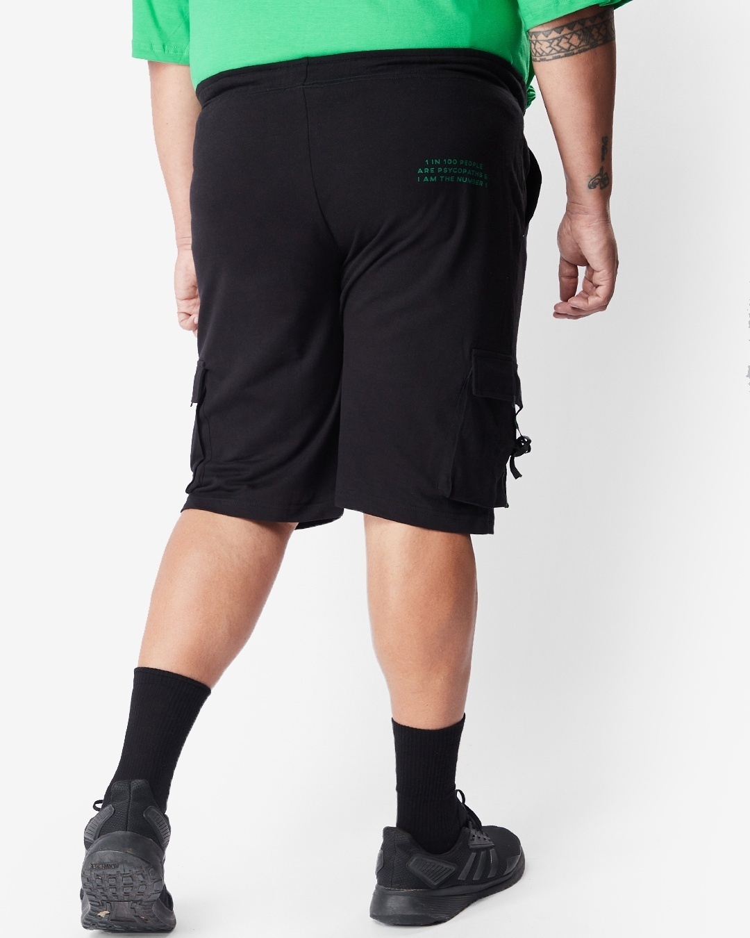 Shop Men's Black Plus Size Cargo Shorts-Design