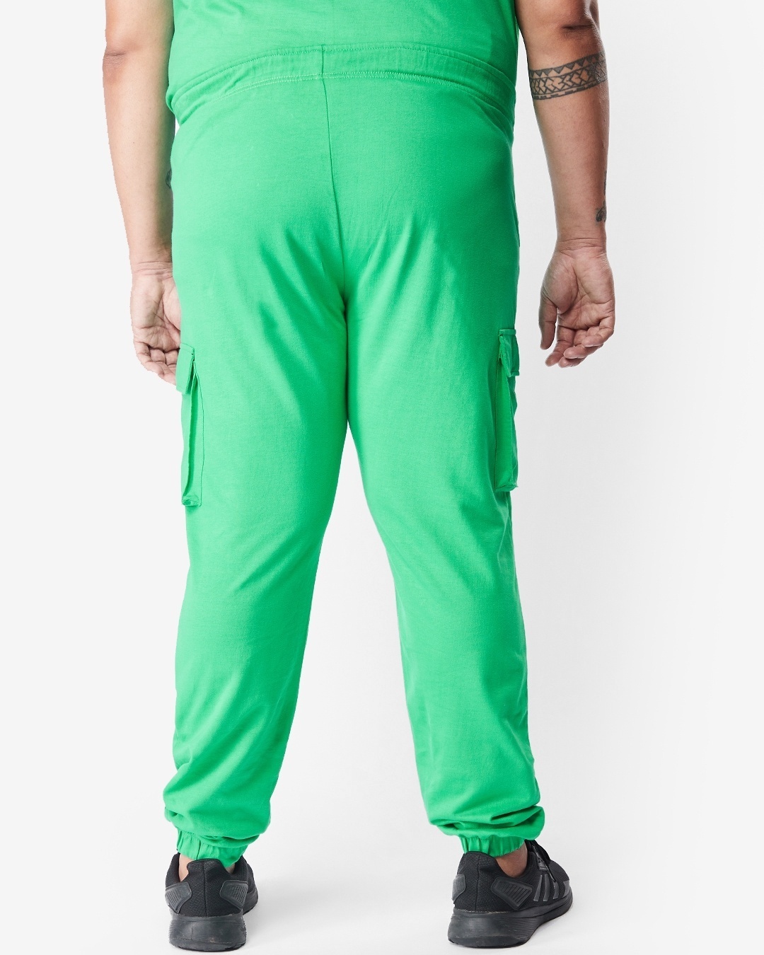 Shop Men's Varsity Green Plus Size Pocket Cargo Joggers-Design