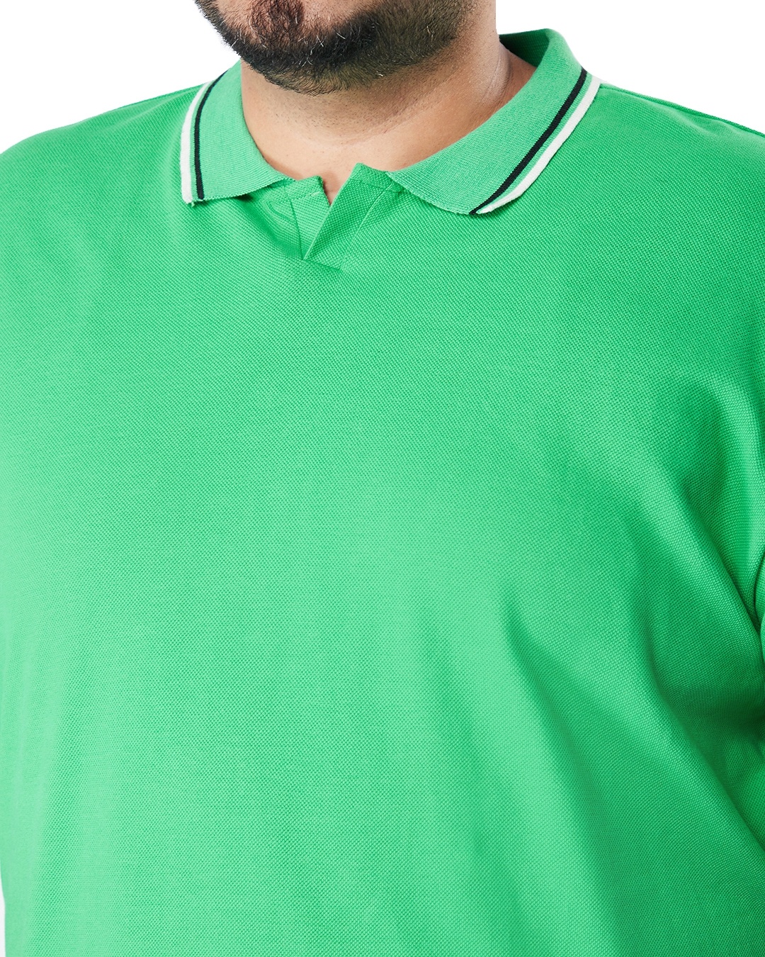 Shop Men's Varsity Green Plus Size Polo T-shirt