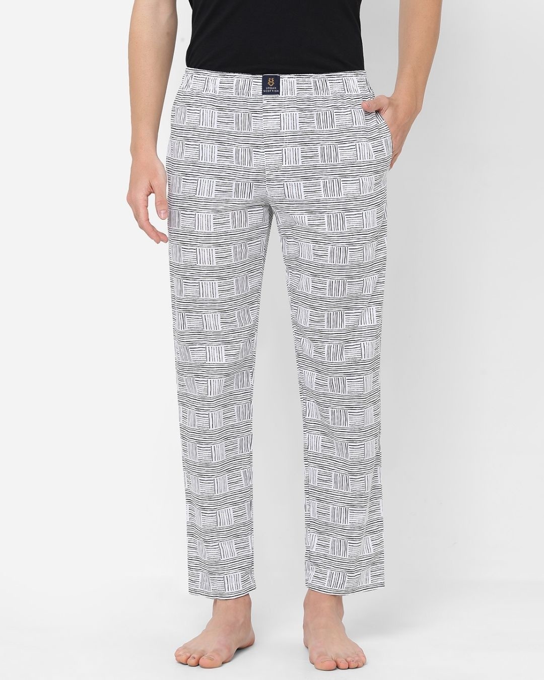 Buy UnderJeans By Spykar Men Printed Cotton Mid Rise Straight Lounge Pants  - Lounge Pants for Men 22370856 | Myntra