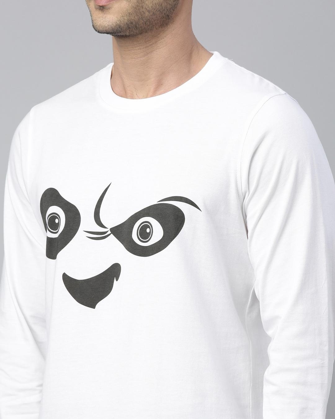 Buy Mens White Angry Panda Graphic Printed T Shirt For Men White Online At Bewakoof 