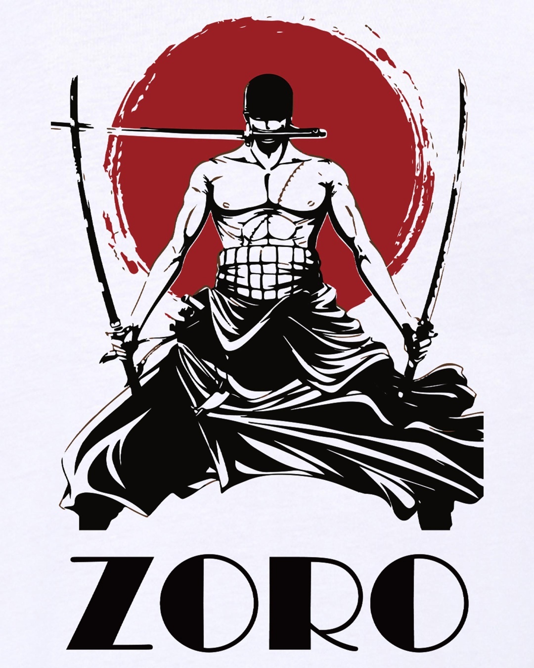 Buy Men's White Anime Zoro Graphic Printed T-shirt Online at Bewakoof