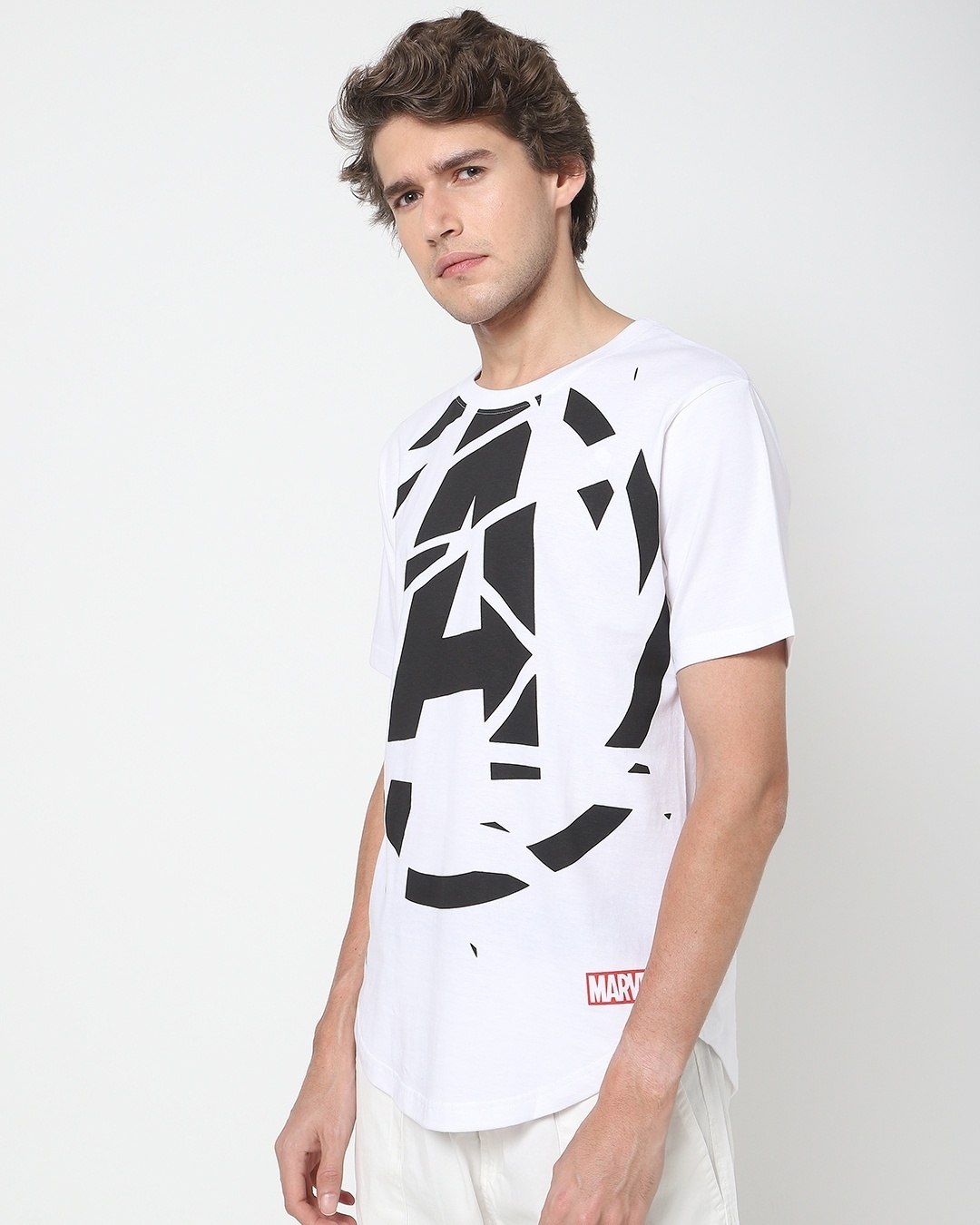 Shop Men's White Avengers Printed T-shirt-Back